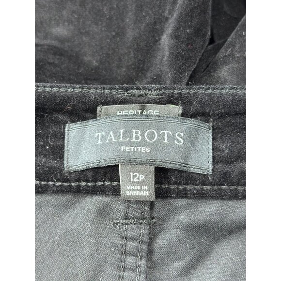 Talbots Womens Black Heritage Wide Leg Pants 12P - Picture 10 of 11